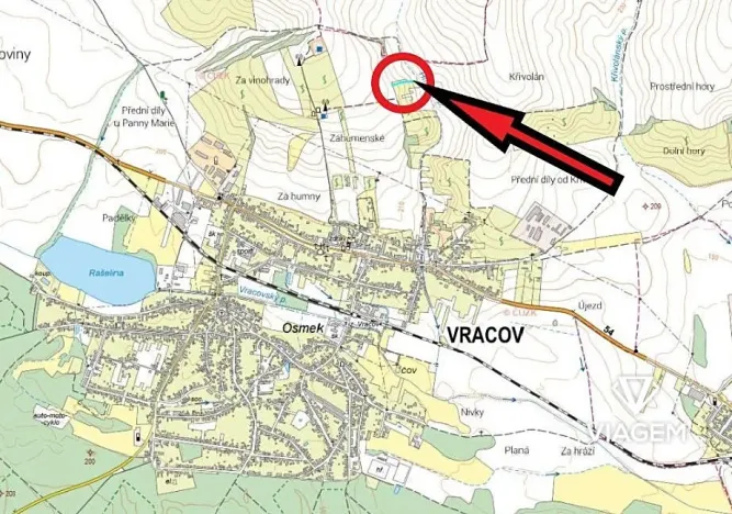 Prodej podílu pole, Vracov, 683 m2