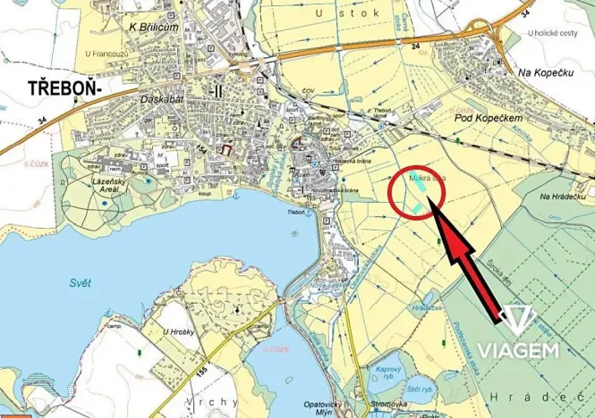 Prodej podílu pole, Třeboň, 1757 m2