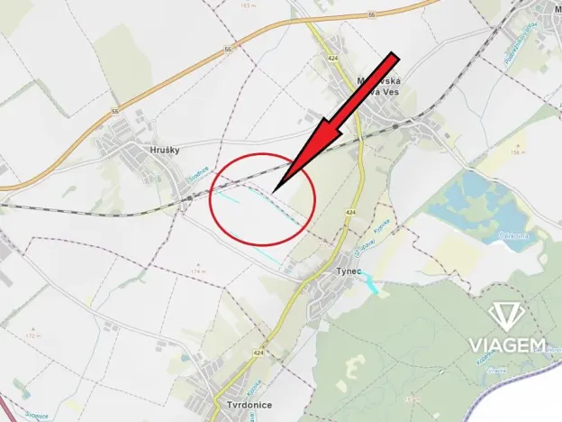 Prodej podílu pole, Týnec, 1081 m2