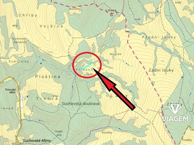Prodej podílu pole, Suchov, 988 m2