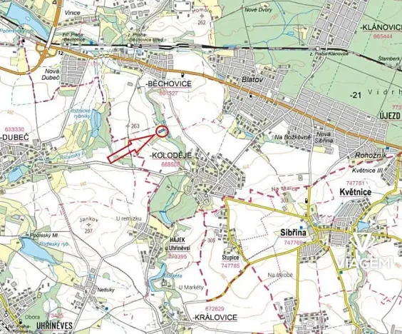 Prodej podílu pole, Praha - Koloděje, 733 m2