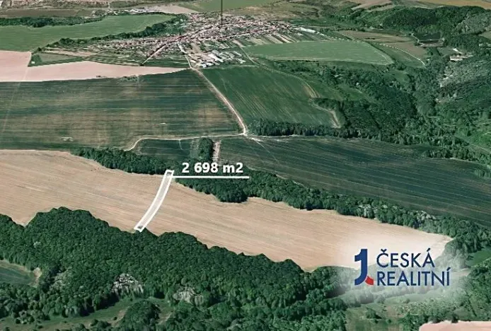 Prodej podílu pole, Popovice, 899 m2