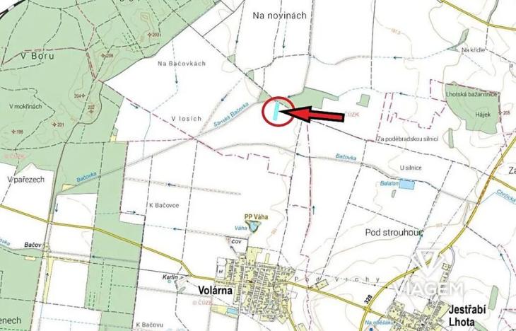 Prodej podílu pole, Sány, 757 m2