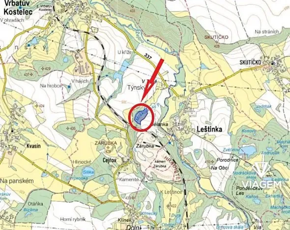 Prodej podílu pole, Vrbatův Kostelec, 1188 m2