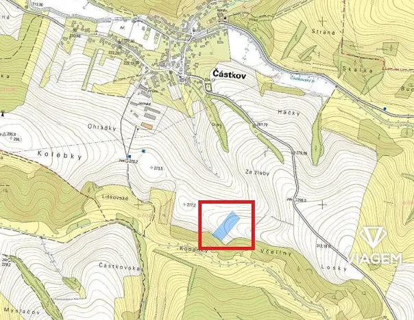 Prodej podílu pole, Částkov, 2614 m2