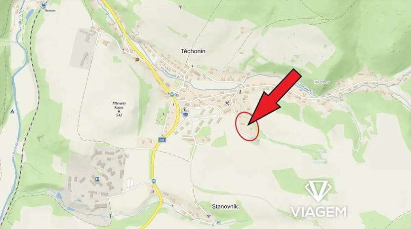 Prodej podílu pozemku pro bydlení, Těchonín, 1306 m2