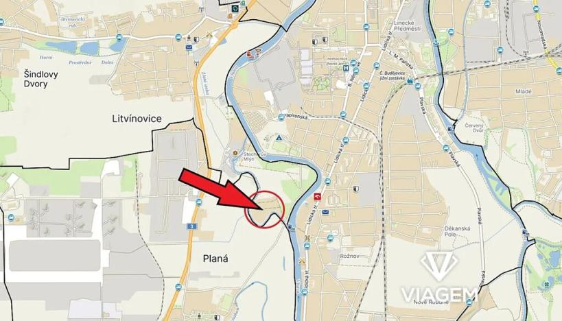 Prodej podílu zahrady, Litvínovice, 505 m2