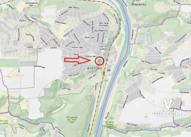 Prodej pole, Roztoky, 621 m2