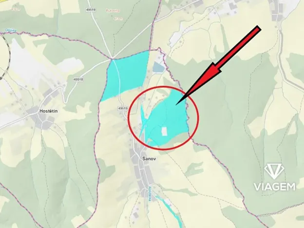 Prodej podílu lesa, Šanov, 2700 m2