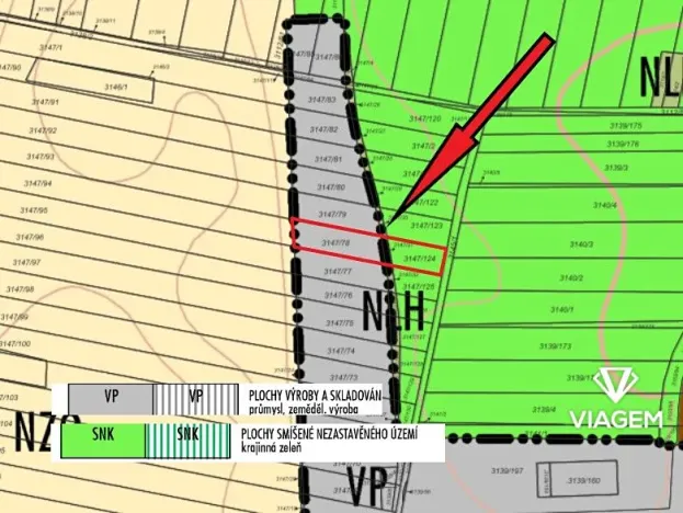 Prodej podílu komerčního pozemku, Dubňany, 214 m2
