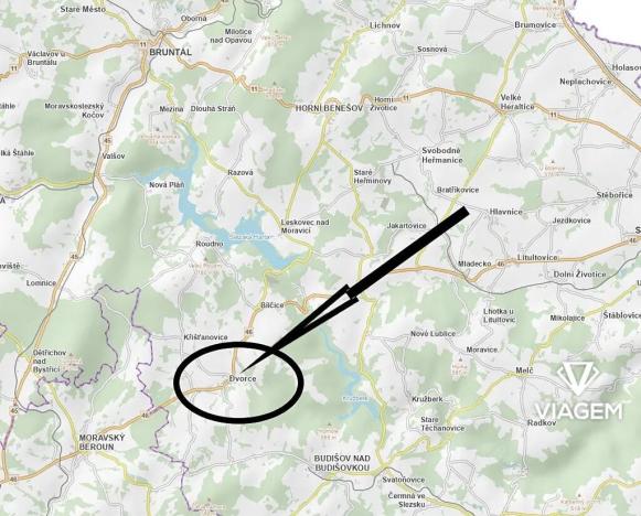 Prodej zahrady, Dvorce, 534 m2