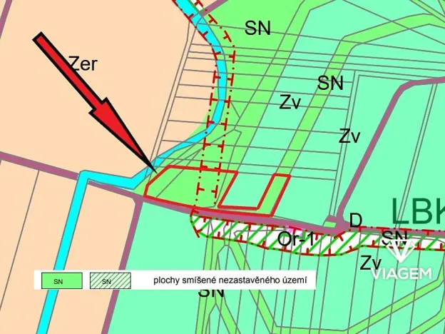 Prodej podílu zahrady, Božice, 551 m2
