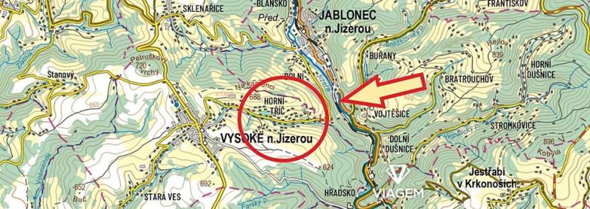 Prodej zahrady, Vysoké nad Jizerou, 1593 m2