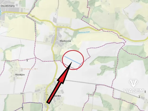 Prodej podílu pole, Medlovice, 1716 m2