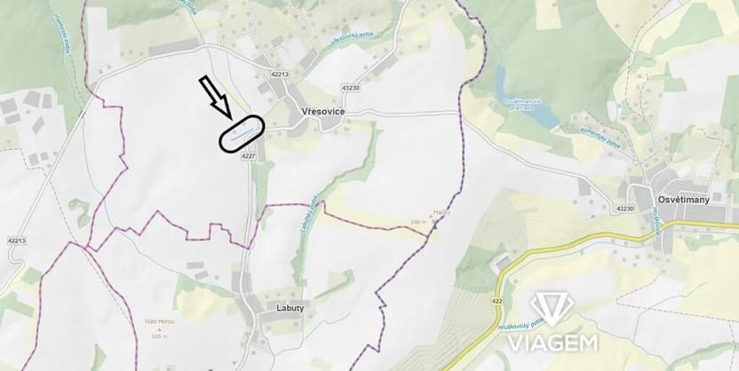 Prodej podílu komerčního pozemku, Vřesovice, 212 m2