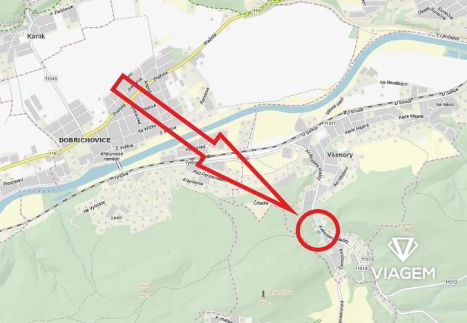 Prodej zahrady, Všenory, 820 m2