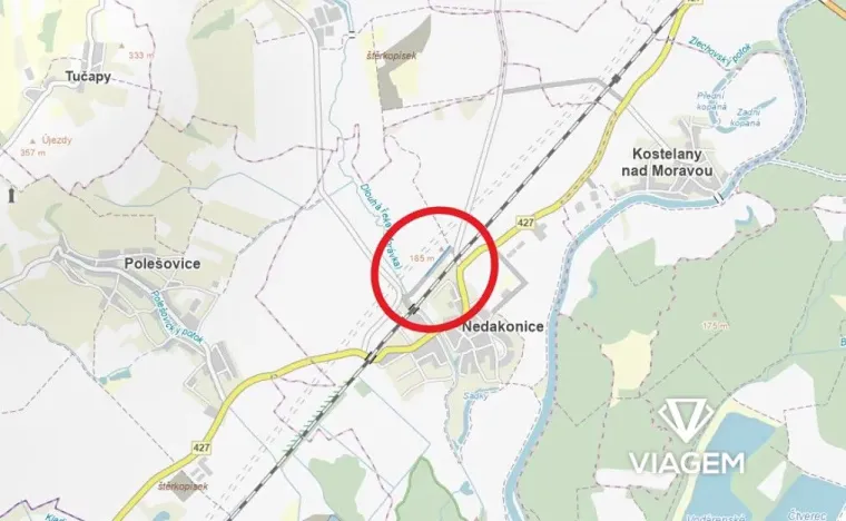 Prodej podílu pole, Nedakonice, 284 m2