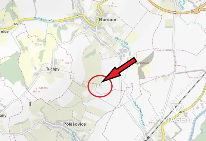 Prodej podílu pole, Boršice, 262 m2