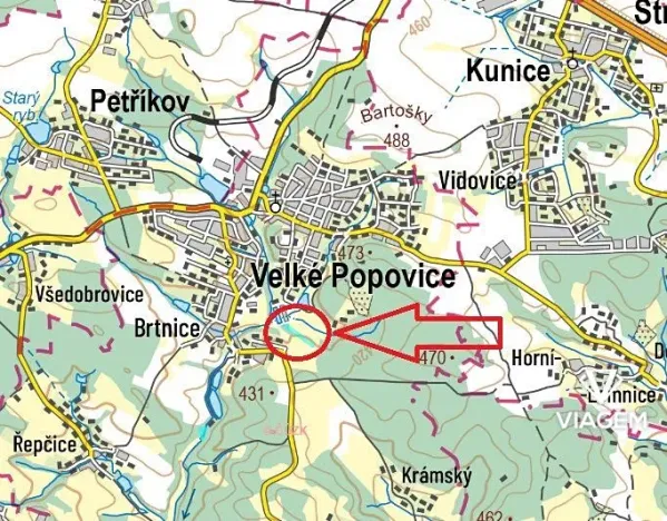 Prodej podílu pole, Velké Popovice, 1099 m2