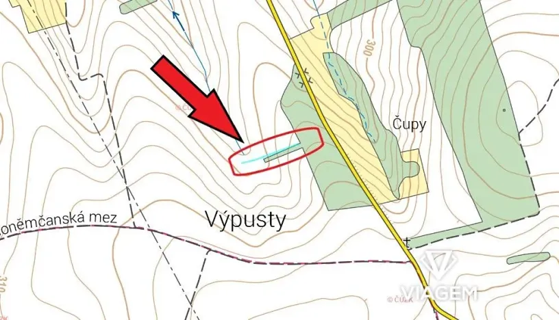 Prodej podílu pole, Vlčnov, 486 m2