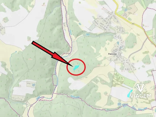 Prodej podílu lesa, Petráveč, 609 m2
