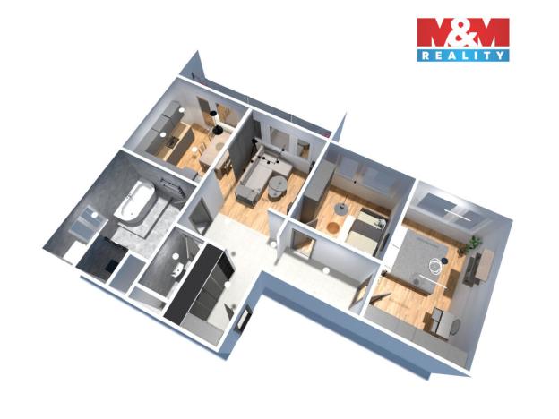 Prodej bytu 3+kk, Příbram - Příbram III, Průběžná, 70 m2