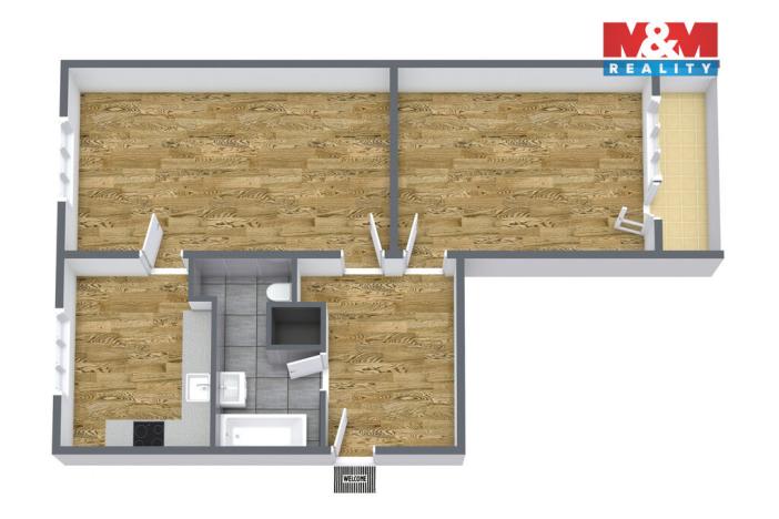 Prodej bytu 2+1, Karlovy Vary - Drahovice, Maďarská, 61 m2
