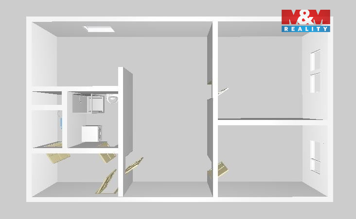 Pronájem bytu 3+kk, Praha, Rezlerova, 55 m2