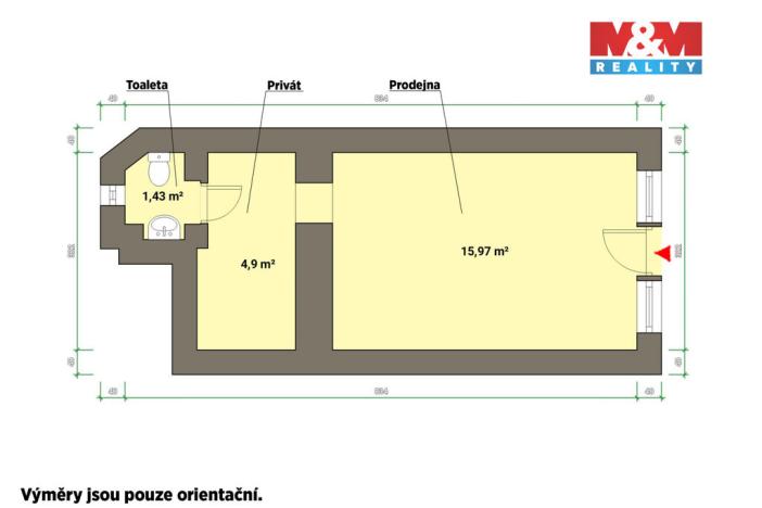 Pronájem obchodního prostoru, Mariánské Lázně, Husova, 22 m2