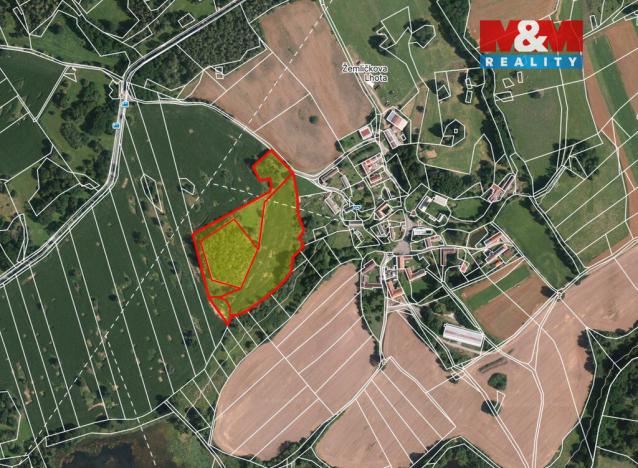 Prodej pole, Petrovice - Žemličkova Lhota, 6129 m2