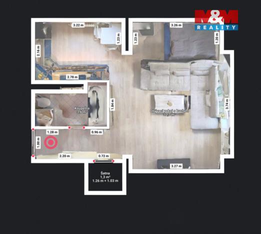 Prodej bytu 1+kk, Vlašim, Blanická, 37 m2