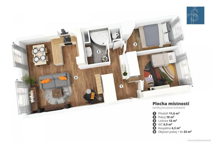 Prodej bytu 3+kk, Praha - Nusle, Pujmanové, 71 m2