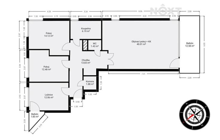 Pronájem bytu 4+kk, Praha - Stodůlky, Symfonická, 116 m2