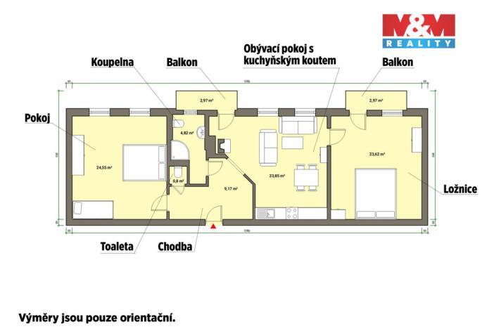 Pronájem bytu 3+kk, Mariánské Lázně, Anglická, 92 m2