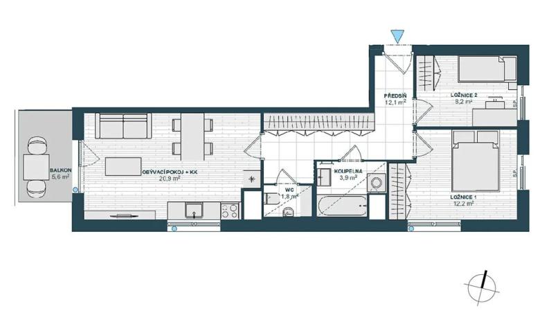 Prodej bytu 3+kk, Praha - Horní Měcholupy, Milánská, 68 m2