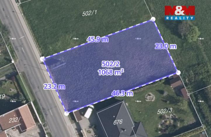 Prodej pozemku pro bydlení, Kly, 1068 m2