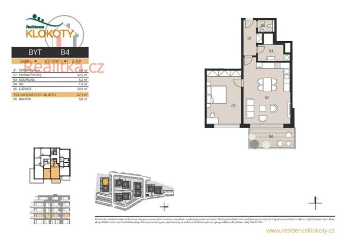 Prodej bytu 2+kk, Tábor, 67 m2