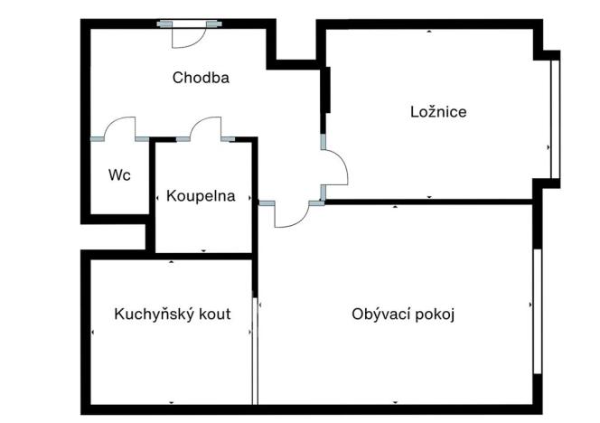 Prodej bytu 2+kk, Mělník, Zádušní, 43 m2