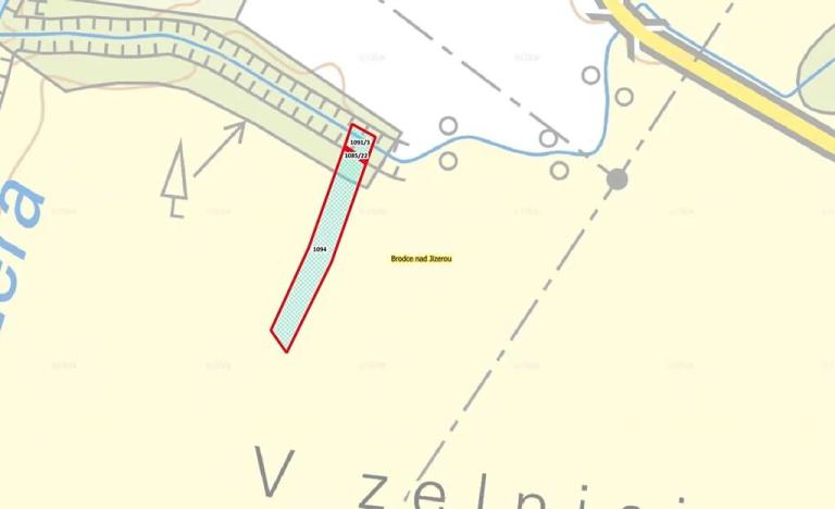 Prodej louky, Brodce, 1018 m2