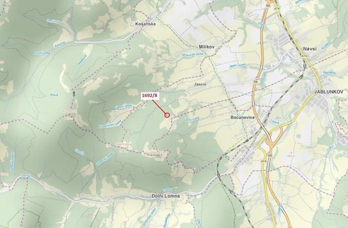 Dražba lesa, Návsí, 409 m2