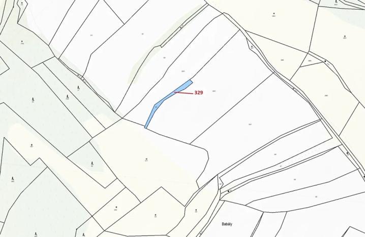 Dražba pozemku, Olešná, 414 m2