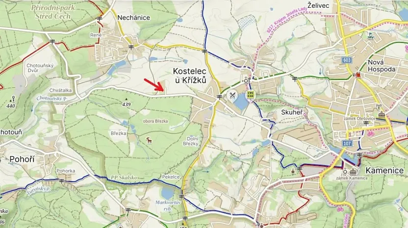 Prodej pozemku pro bydlení, Kostelec u Křížků, 1188 m2