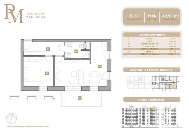 Prodej bytu 2+kk, Lipník nad Bečvou, Mánesova, 49 m2