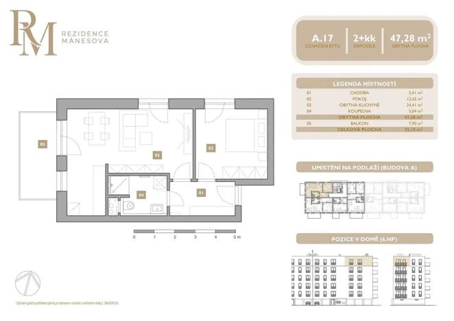Prodej bytu 2+kk, Lipník nad Bečvou, Mánesova, 47 m2