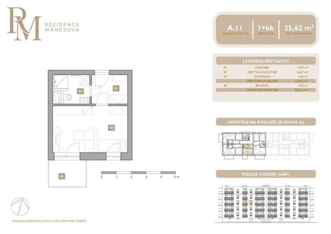Prodej bytu 1+kk, Lipník nad Bečvou, Mánesova, 25 m2