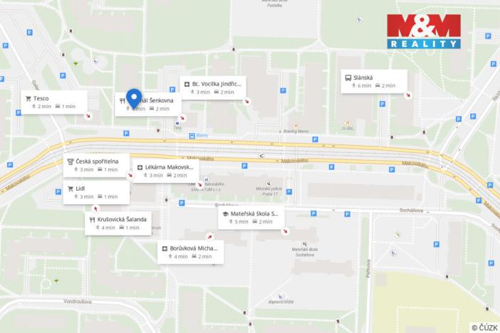 Prodej bytu 3+1, Praha - Řepy, Makovského, 65 m2