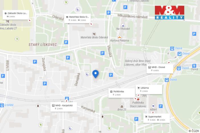 Pronájem bytu 3+1, Brno - Starý Lískovec, Vltavská, 70 m2