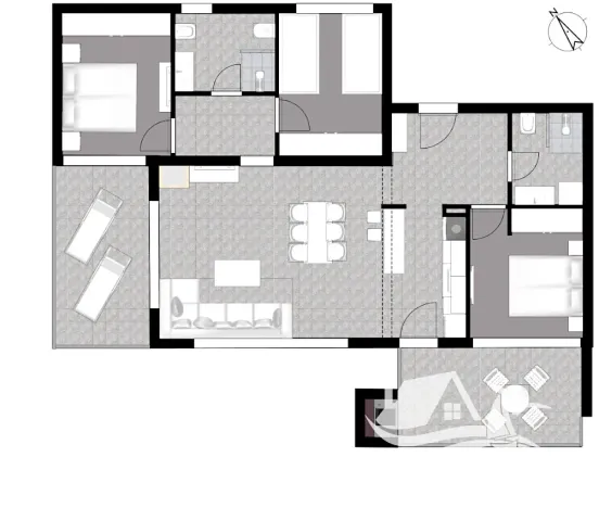 Prodej bytu 4+kk, Maslenica, Chorvatsko, Odmorište Jasenice, 109 m2