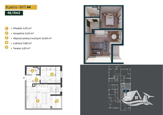 Prodej bytu 2+kk, Bar, Černá Hora, 43 m2