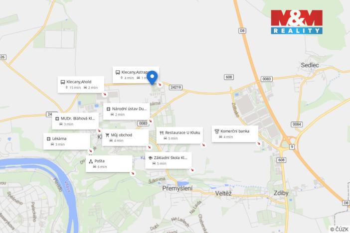 Pronájem bytu 1+kk, Klecany, V Honech, 29 m2